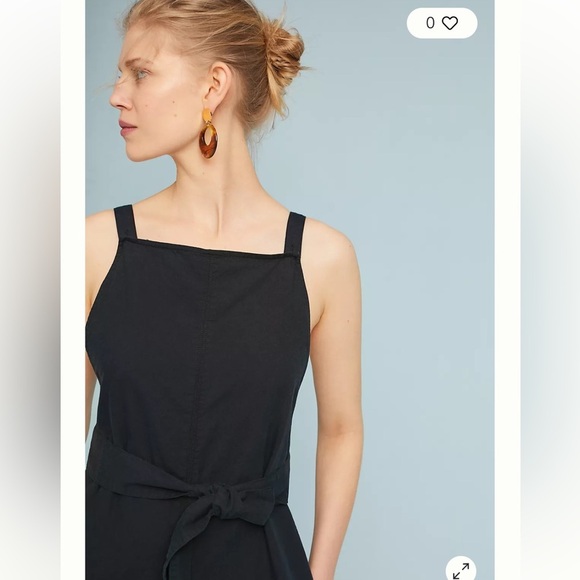 AG Adriano Goldschmeid The Darcy Tie Waste Jumpsuit cotton Linen Blend Size L - Picture 3 of 14